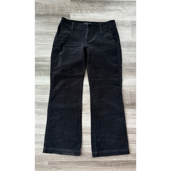 Eddie Bauer Black Corduroy Boot Cut Straight Pants Size 10 - Picture 1 of 4